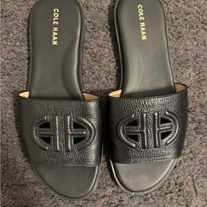 Cole Haan Black Slide Sandals